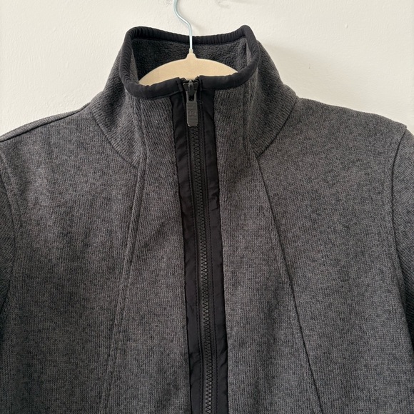 Lululemon Its Fleecing Cold Jacket Heathered Black Sz 8 - Picture 2 of 8